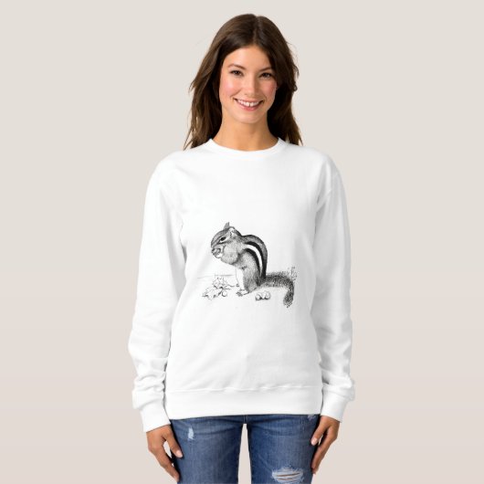 Sweatshirt Chipmunk et Acorns (Devant entier)