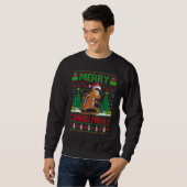 Sweatshirt Chipmunk   Xmas Tree Light Ugly Santa Chipmunk Chr (Devant entier)