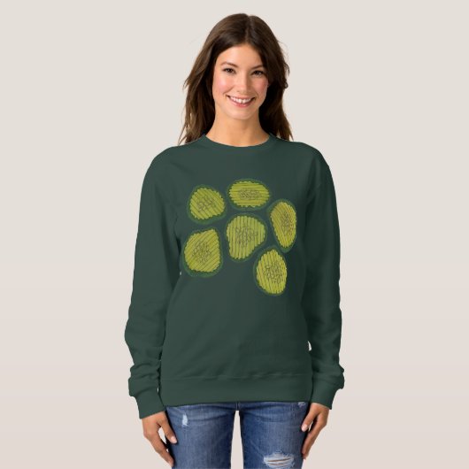 Sweatshirt Chips de chiche vert Kosher Dill Pickle Chip Conce (Devant entier)