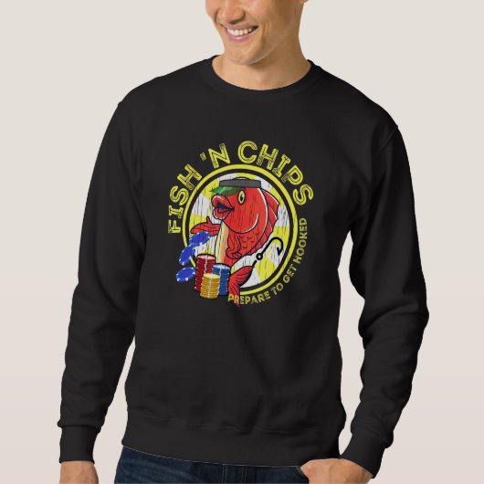 Sweatshirt Chips de pêche - Concessionnaire de casinos de jeu (Devant)