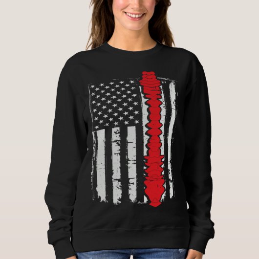 Sweatshirt chiropractors USA Flag spines for chiropractic (Devant)