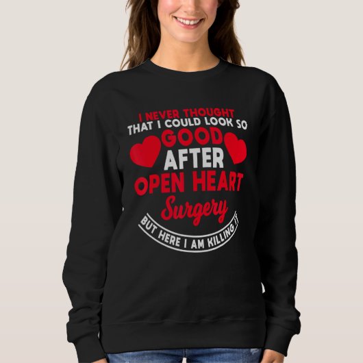 Sweatshirt Chirurgie cardiaque ouverte Quadruple Bypass Coron (Devant)