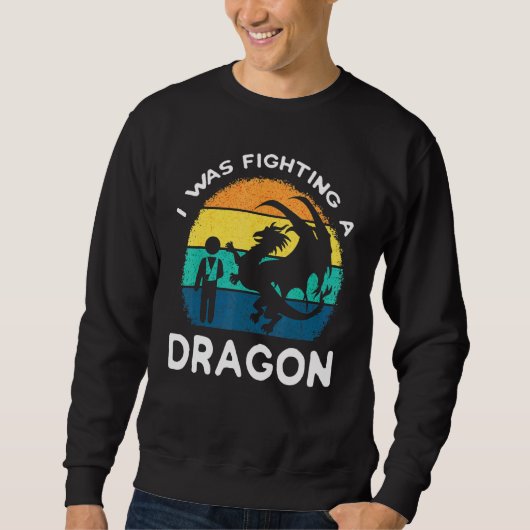 Sweatshirt Chirurgie d'épaule cassée Dragon Blessures Récupér (Devant)