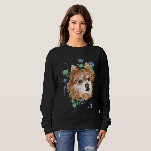 Sweatshirt Chloe La Poméranienne (Devant entier)