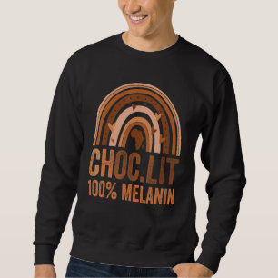 Sweatshirt Choc Lit 100 Melanin Arc-en-ciel Melanated Men B
