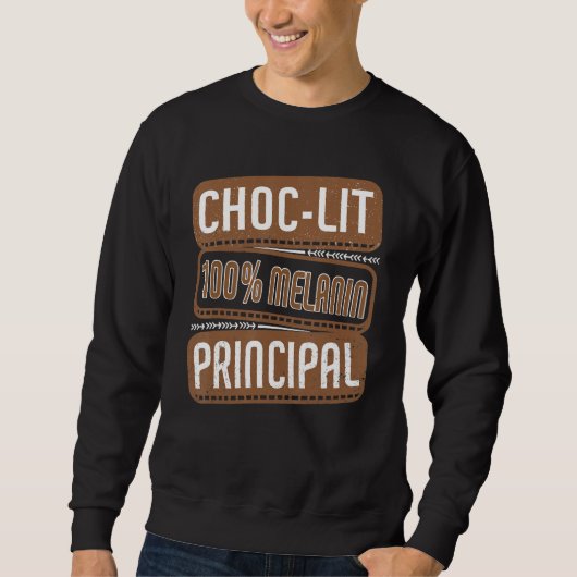 Sweatshirt Choc-lit 100 Melanin Principal Proud Black History (Devant)