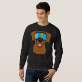 Sweatshirt Chocolat du Labrador (Devant entier)