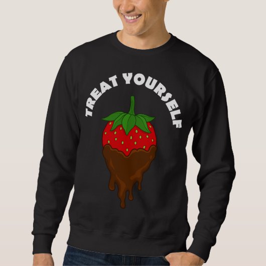 Sweatshirt Chocolat fraise recouverte Traitez-Vous Fruit (Devant)