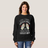 Sweatshirt Chocolat I Love Chocolate Mousse Graphique (Devant entier)