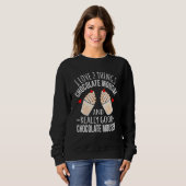 Sweatshirt Chocolat I Love Chocolate Mousse Graphique (Devant entier)
