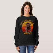 Sweatshirt Chocolat Lab Maman Femmes Labrador Retriever Mama (Devant entier)