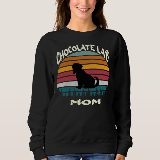 Sweatshirt Chocolat Lab Maman Labrador Mama Labrador Chocolat (Devant)
