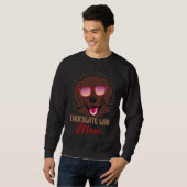 Sweatshirt Chocolat Lab Maman Labrador Retriever (Devant entier)