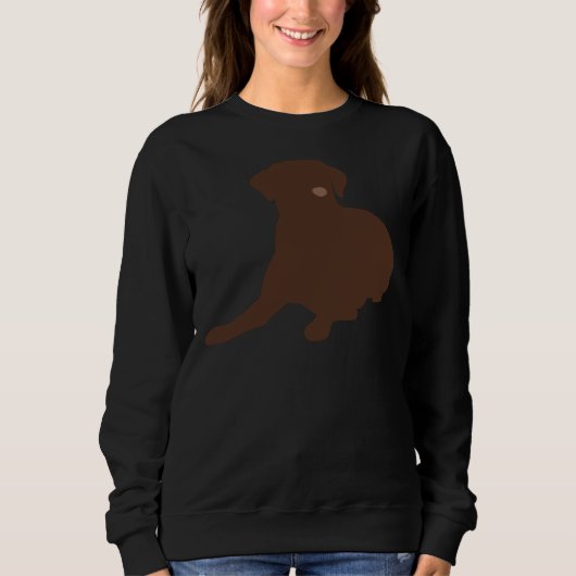 Sweatshirt Chocolat Labrador (Devant)