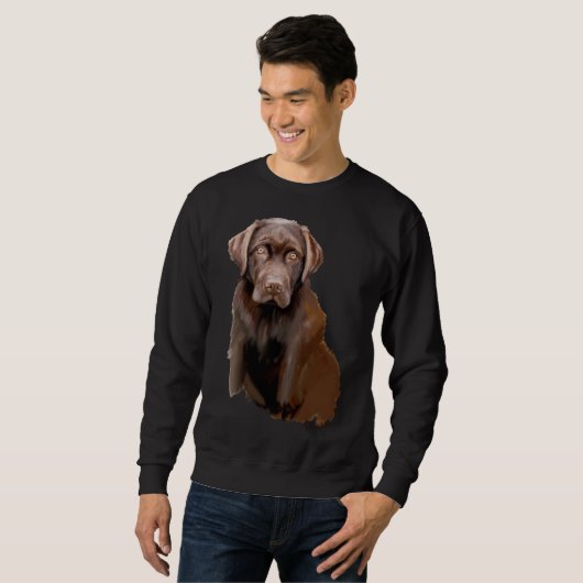 Sweatshirt Chocolat Labrador (Devant entier)