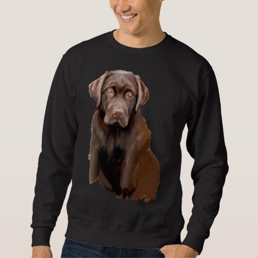 Sweatshirt Chocolat Labrador (Devant)