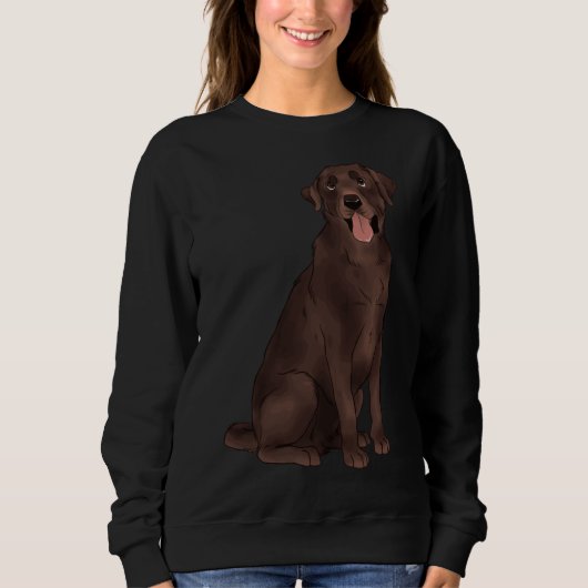 Sweatshirt Chocolat Labrador 183 (Devant)