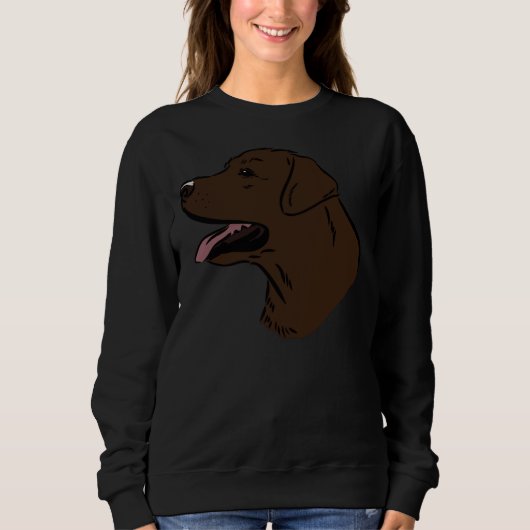 Sweatshirt Chocolat Labrador 46 (Devant)
