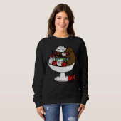 Sweatshirt Chocolat Labrador Crème glacée Sundae (Devant entier)
