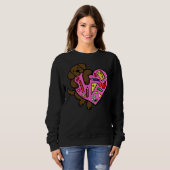 Sweatshirt Chocolat Labrador Enseignant Coeur S (Devant entier)