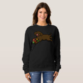 Sweatshirt Chocolat Labrador Puppy Mating Burger (Devant entier)