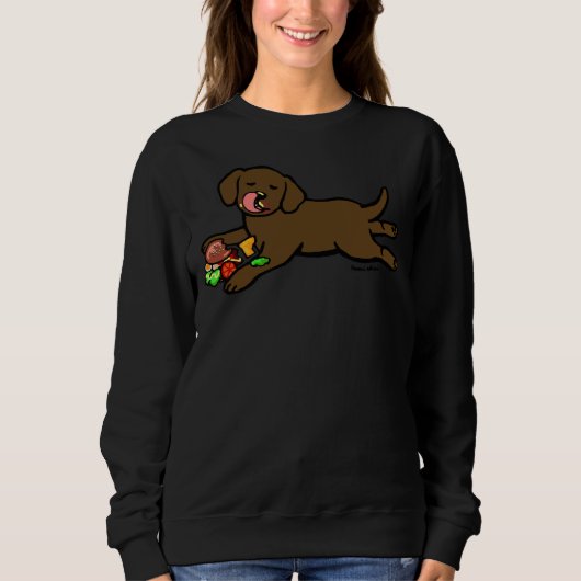 Sweatshirt Chocolat Labrador Puppy Mating Burger (Devant)