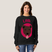 Sweatshirt Chocolat Labrador Retriever Fun Dog (Devant entier)
