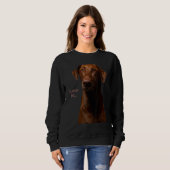 Sweatshirt Chocolat Labrador Retriever Lab Teg Chien Maman Pa (Devant entier)