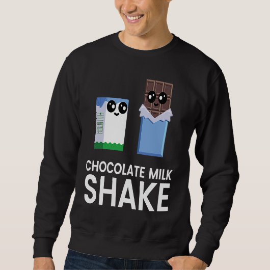 Sweatshirt Chocolat Milk Shake Nourriture Graphique mangeur (Devant)