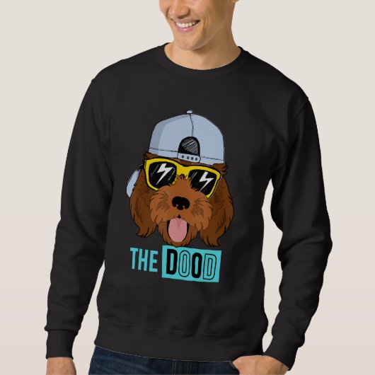 Sweatshirt Chocolate Golden Doodle Dog The Dood Brown Goolden (Devant)