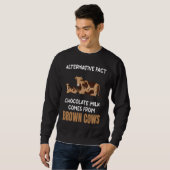 Sweatshirt Chocolate Milk Comes From Brown Cows Fun Food Grap (Devant entier)