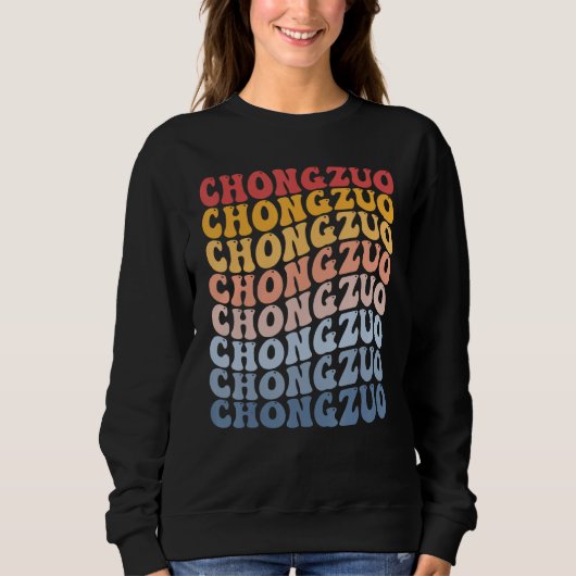 Sweatshirt Chongzuo City Groovy Retro (Devant)