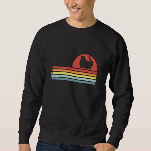 Sweatshirt Chonk Chat Funny Fat Chat Mème Retro Sunset Style (Devant)
