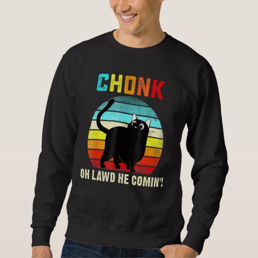 Sweatshirt Chonk Chat Scale Meme Retro Cats Memes (Devant)