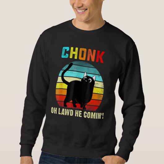 Sweatshirt Chonk Chat Scale Meme - Retro Style Chats Meme (Devant)