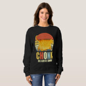 Sweatshirt Chonker Fat Chat Chonky Mème (Devant entier)