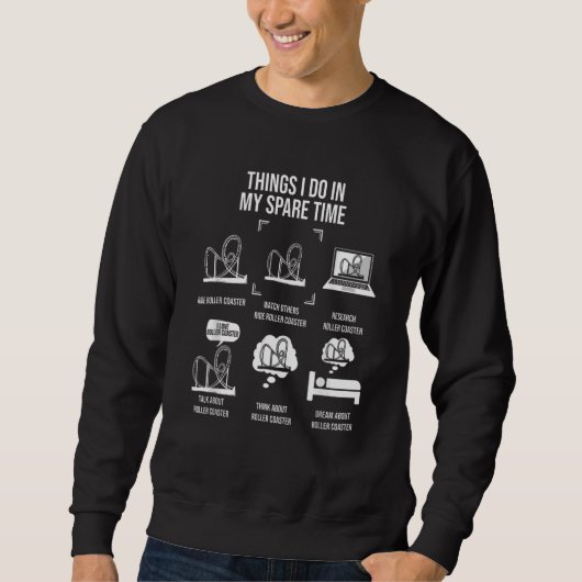 Sweatshirt Choses que je fais dans mon temps libre Thème mont (Devant)