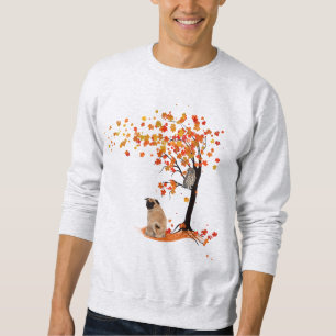 Sweatshirt Chouette carlin Et Arbre Automne Propriétaire Carl