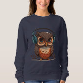 Sweatshirt Chouette confortable avec casque (Devant)