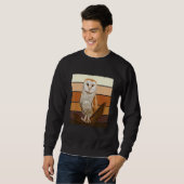 Sweatshirt Chouette effraie vintage (Devant entier)