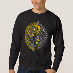 Sweatshirt Chouette Femmes Hommes Mystic Yin Yang Owls