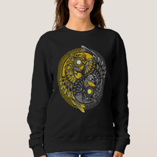 Sweatshirt Chouette Femmes Hommes Mystic Yin Yang Owls