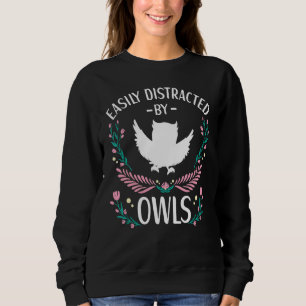 Sweatshirt Chouette Pour Chouette Oiseau Vêtements Femmes Fil