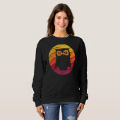 Sweatshirt Chouette style rétro Vintage (Devant entier)