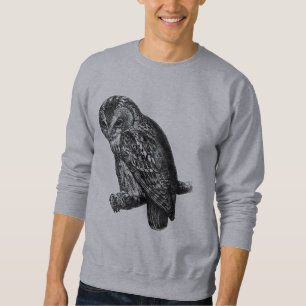 Sweatshirt Chouette tawny Chouette Oiseau Engrave Vintage de