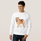 Sweatshirt Chow Chow dog cartoon (Devant entier)