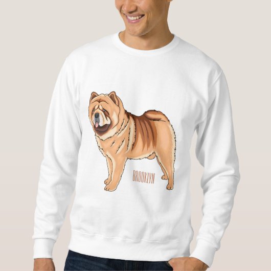 Sweatshirt Chow Chow dog cartoon (Devant)