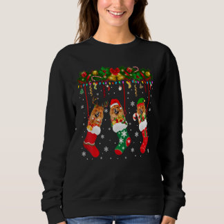 Sweatshirt Chow Chow En Sock Xmas Reindeer Chien Elf Père Noë