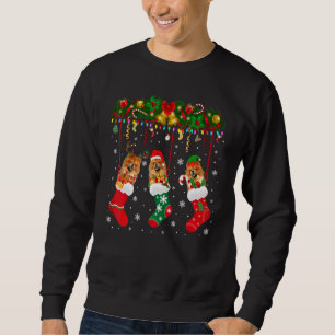 Sweatshirt Chow Chow En Sock Xmas Reindeer Chien Elf Père Noë
