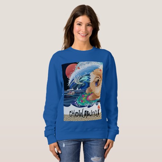 Sweatshirt CHOWABUNGA - Chow - meilleur sur chemise foncée ou (Devant entier)